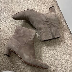 Vince Harlan Suede Tan/ Grey Ankle Boots